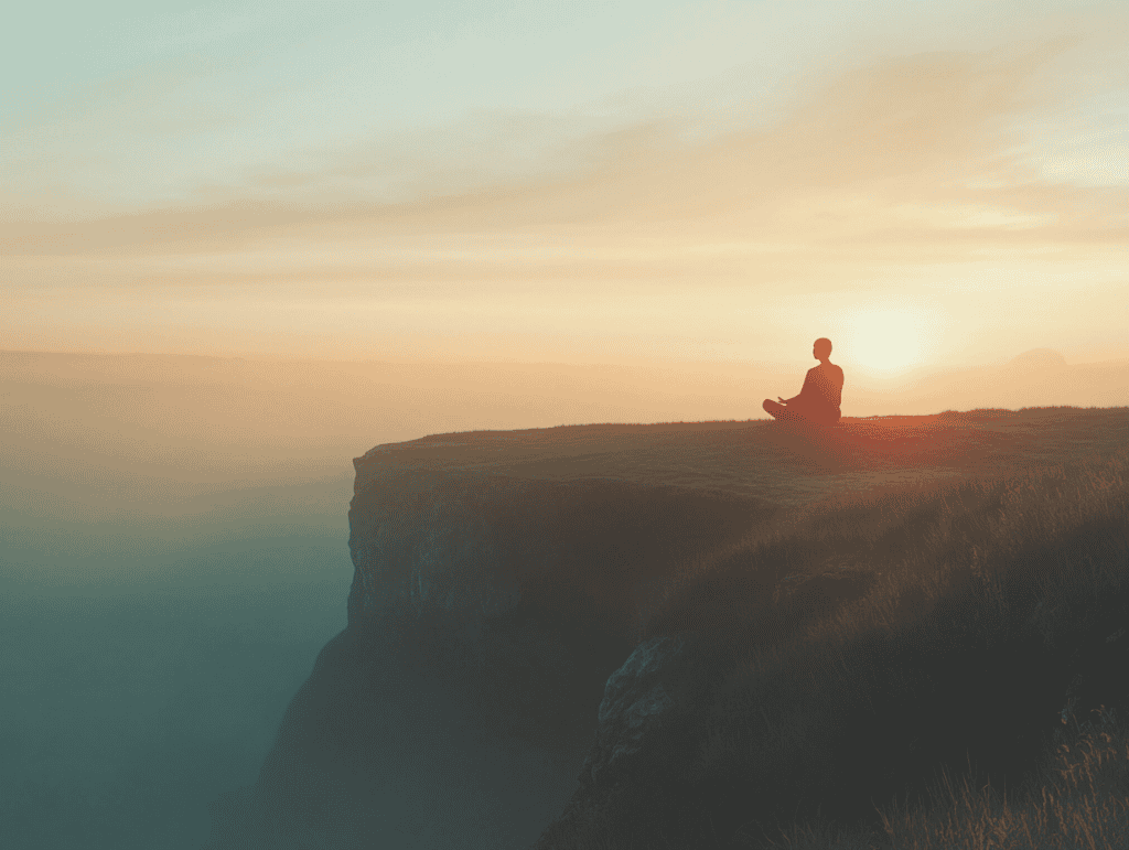 Meditating in nature